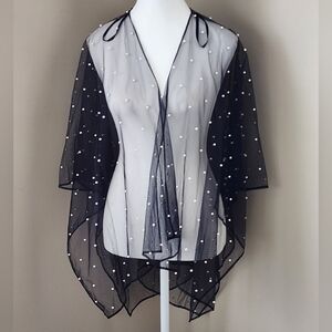 Karl Lagerfeld Shawl With Pearls NEW